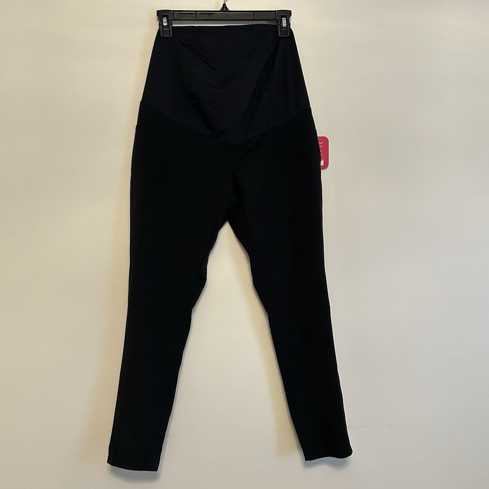 NWT Isabel Maternity Ingrid Isabel Skinny Pants Sz 2 Black Ankle Crossover Panel